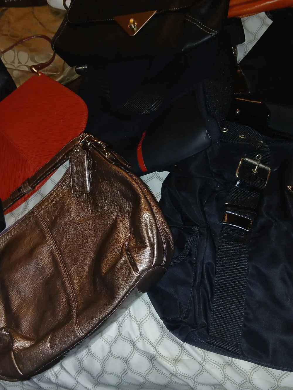 Coach Pebbled Leather Satchel in Saddle Orange